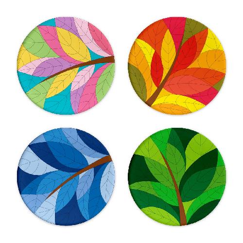 Tea Coaster 005R (Set of 4)